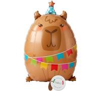 balloa Palloncino XXL Capybara, decorazione per compleanno, palloncini a elio, per feste di compleanno, per ragazzi e ragazze, decorazione per feste con animali, regalo di compleanno per bambini, 56