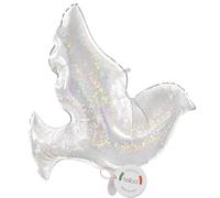 balloa Palloncino XXL in pellicola, con brillantini, con elio, decorazione per battesimo, per chiesa, comunione, cresima, regalo per battesimo e celebrazione, palloncino decorativo con brillantini, 78