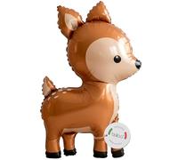 balloa Palloncino XXL in pellicola di cervo, con elio, decorazione per animali della foresta, per feste di compleanno dei bambini, idea regalo per la foresta, decorazione per feste a tema, animali