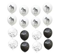Ballon Zebra Decorativi 20 Pezzi in Lattice Nero e Argento per Feste