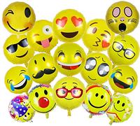 ballonfritz Emoji - Set di palloncini da 15 + 2, per immagini uniche per matrimoni, feste, compleanni o altre occasioni
