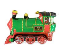 Ballonim® Ferrovia verde, circa 80 cm, palloncini in pellicola, decorazione per feste di compleanno
