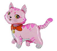 Ballonim® Gatto rosa, circa 80 cm, palloncini in pellicola, decorazione per feste di compleanno