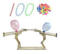 Balloon Games - Handmade Puppet Battle Strategy Board Game | Fun Interactive Wood Toy Includes 100 Balloons for 2 Players, Living Room, Backyard, Parties or Family Fun
