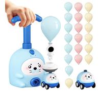 Balloon Launcher Toy, Air Powered Animal Balloon, Interactive Physics Propulsion Play Kit, Air Powered Car Toy for Preschooler Home School Bedroom Study Playroom Birthday, 7.68x5.31x4.13 Inches