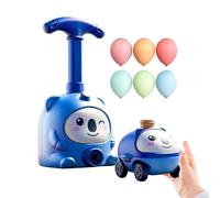 Balloon Launcher Toy - Educational Air Powered Car, Aerodynamic Science Kit with Pump Station and Racing Vehicles, STEM Learning Set, Physics Experiment Tool, Inertial Power Toy for Boys Home