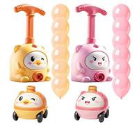 Balloon Toys for Kids - Funny Interactive STEM Kit | Racing Balloon Car Toy with Pump | Home Indoor School Living Room Bedroom Playroom Education Play | Animal-Themed Pneumatic Launcher Set