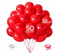 Balloons Palloncini, Set da 50 in Lattice 30 CM, Nastro e Catena