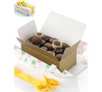 Ballotin di praline belghe di lusso 250 g, confezionato come regalo con fiocco giallo. Senza conservanti. Qualità superiore assoluta.