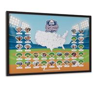 Ballparks Photo Map, include Photo Maker, 45,7 x 61 cm, Major League Baseball Stadium Travel Map Tracker per marito, papà, ragazzi, coppia, regalo decorativo per Natale, anniversario, compleanno