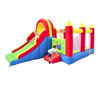 Ballsea Castello gonfiabile gigante con grande scivolo e trampolino, 592 x 290 x 216 cm, ideale per il compleanno dei bambini e il giardino (senza ventola)