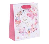 Ballyhoo Borsa regalo di compleanno con farfalle Just for You, 25,3 x 21,5 x 10,2 mm, multicolore