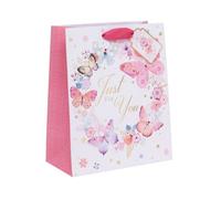 Ballyhoo Grande borsa regalo con farfalle per compleanno e altre celebrazioni, 31,5 x 26 x 13,5 cm, multicolore