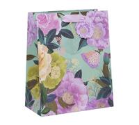 Ballyhoo Grande sacchetto regalo con farfalla e scritta "Happy Birthday", 31,5 x 26 x 13,5 cm, multicolore