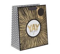Ballyhoo Grande sacchetto regalo Yay for You, per compleanni e altre celebrazioni, 31,5 x 26 x 13,5 cm, multicolore