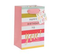 Ballyhoo Happy Birthday to You - Sacchetto regalo con profumo, perfetto per piccoli regali, 12,7 x 20,3 x 10 cm, colore: rosa