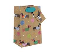 Ballyhoo Sacchetto regalo con profumo di cane salsiccia, in carta kraft, per compleanni e altre celebrazioni, perfetto per piccoli regali, 12,7 x 20,3 x 10 cm, multicolore