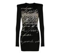 Balmain - Abito corto con ricamo “lettera d’amore” - - Dresses - Donna - Nero - L