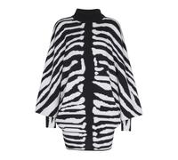 Balmain - Abito in maglia effetto intarsio zebrata - - Dresses - Donna - Nero - M