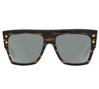 Balmain B-i Occhiali Da Sole Unisex Marrone Geometrico Verde 56mm