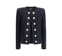 Balmain Black Polyamide Coat - IT38 | S