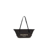 Balmain Black Raffia Shoulder Bag