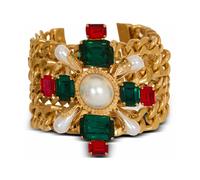 Balmain - Bracciale Barocco con Catene e Perle - - Accessories - Donna - Multicolore - ONE SIZE