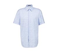 Balmain - Camicia Blu con Stampa Lettera d'Amore Jacquard - - Shirts - Uomo - Blu - XL
