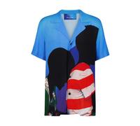 Balmain - Camicia in twill stampato con arte su tutta la superficie - - Shirts - Uomo - Multicolore - L