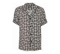 Balmain - Camicia pigiama con stampa monogramma - - Shirts - Uomo - Nero - L