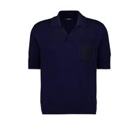 Balmain - Écusson Embroidered Knit Polo Shirt - - Knitwear - Uomo - Blu - L