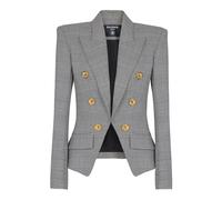 Balmain - Giacca a 6 Bottoni in Jacquard Principe di Galles - - Jackets - Donna - Nero - L