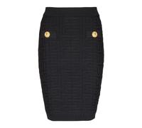 Balmain - Monogram knit skirt - - Skirts - Donna - Nero - 2XS