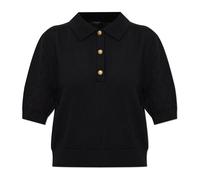 Balmain - Polo a maglia con 3 bottoni - - Knitwear - Donna - Nero - 2XS