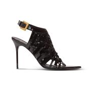 Balmain - Sandali con frange in pelle verniciata - - Shoes - Donna - Nero - 36 EU
