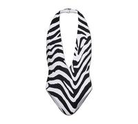 Balmain, ,Swimwear ,Donna ,Nero ,M Zebra One-piece Swimsuit
