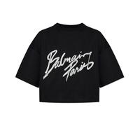 Balmain - T-Shirt Corta e Ampia - - Tops - Donna - Nero - M