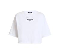 Balmain - T-shirt in Seta e Nylon - - Tops - Donna - Bianco - S