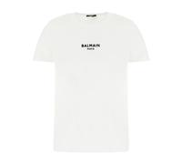 Balmain - T-shirt Ricamata Paris - - Tops - Donna - Bianco - XS