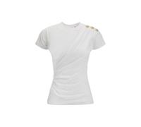 Balmain White Cotton T-Shirt - L