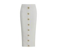 Balmain White Viscose Midi Skirt - 34 | XXS