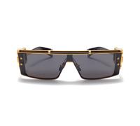 Balmain Wonder Boy - Iii Occhiali Da Sole Unisex Oro Mascherina Grigio 145mm