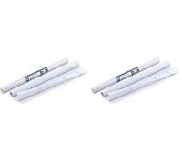 BALMAR 2000 Rotolo Coprilibro Adesivo in Polipropilene Liscio Trasparente 45cm x 2m (Confezione da 2)
