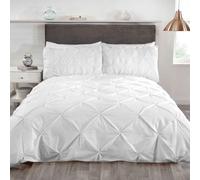 Balmoral Pin Ricamo Misura Super King Set Copripiumino Elegante - Bianco
