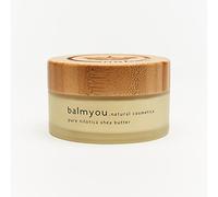 Balmyou Nilotica Sheabutter, burro di karitè puro, barattolo da 100ml con coperchio di bambù, provenienza: Uganda, cosmetica biologica, non raffinato, pressato a freddo, per vegani, senza addtivi