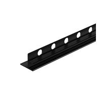 Balneo Barra Doccia in Acciaio Inox - Può Essere Tagliata per Regolare - Profilo Inclinato Profilo a Cuneo Barra Doccia in Acciaio Inox - Facile da pulire - Sicura - Sinistra - 1,1x120x3 cm - Nero