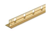 Balneo Barra Doccia in Acciaio Inox - Può Essere Tagliata per Regolare - Profilo Inclinato Profilo a Cuneo Barra Doccia in Acciaio Inox - Facile da pulire - Sicura - Destra - 1,1x170x3 cm - Oro