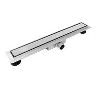 BALNEO Canalina per Doccia, Canaletta di Scarico 150, Scarico a Pavimento in Acciaio Inox, Basso 52mm, Set CompletoScarico per Doccia su Entrambi i Lati con Pannello o Sottopiastra, Duplex Next 2in1