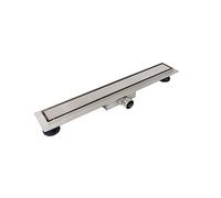 BALNEO Canalina per Doccia, Canaletta di Scarico da 100cm in Acciaio Inox, Scarico a Pavimento, Bassa 52mm, Scarico per Doccia su Entrambi i Lati con Pannello o Piastrella, Duplex Standard 2in1