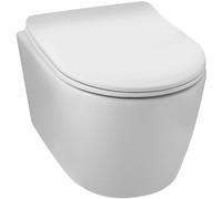 Balneo Luxa vaso wc con copriwater a discesa lenta sospeso senza brida con scarico a vortice bianco lucida G0101010101-4